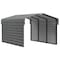 Arrow Storage Products Galvanized Steel Carport, W/ 2-Sided Enclosure, Compact Car Metal Carport Kit, 10'x15'x7', Charcoal CPHC101507ECL2 - alternate 1